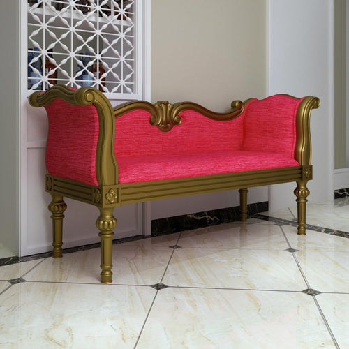 Handicraft Wooden Settee Living Room Couch Sofa (2 Seater)