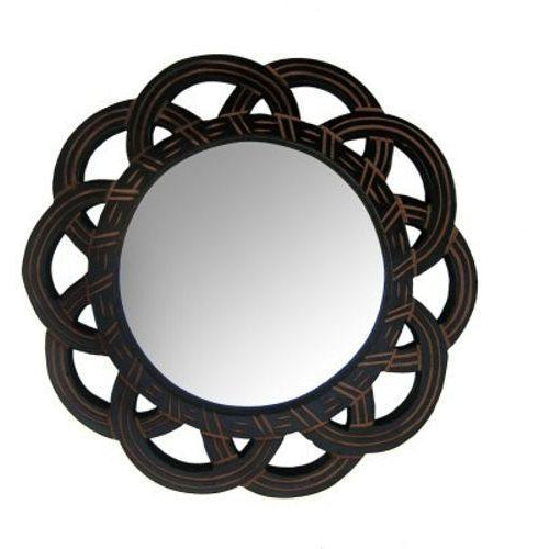 Wooden Antique With Handicraft Work Fancy Design Mirror Frame