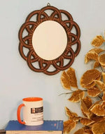 wooden decor mirror for living room