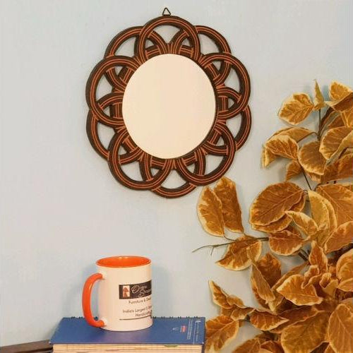wooden decor mirror for living room