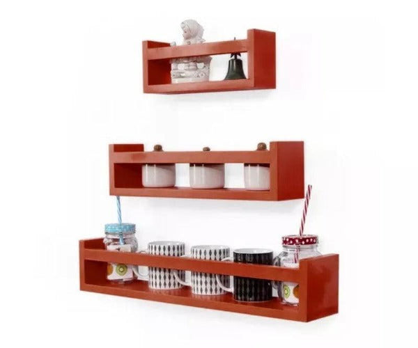 Wooden Wall Decor Multipurpose Kitchen Wall Rack