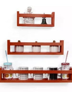 Wooden Wall Decor Multipurpose Kitchen Wall Rack - WoodenTwist