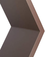 Hexagonal Shape Wooden Floating Wall Shelves Set of 3
