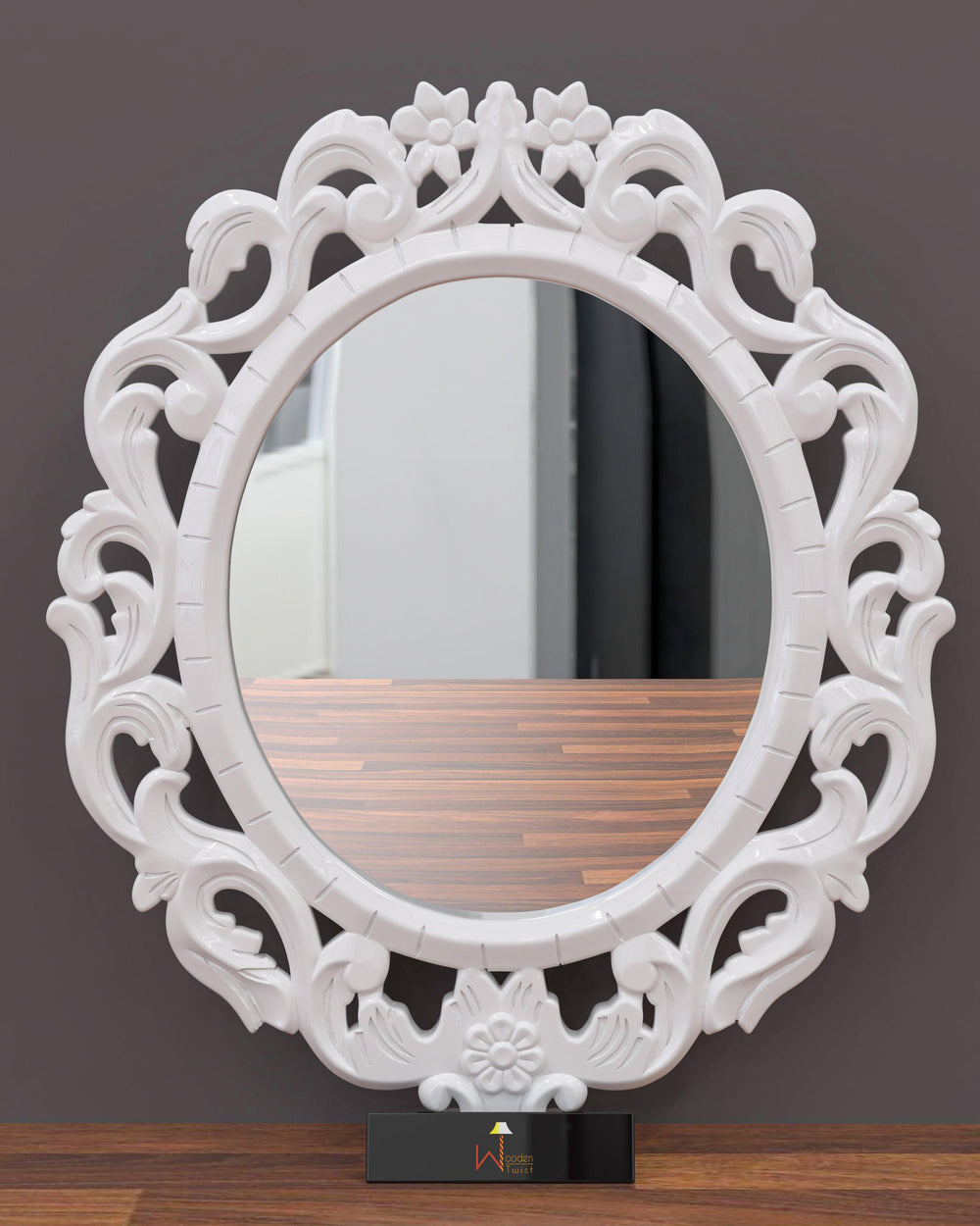 Modern Decorative Wooden Wall Mirror Bathroom Mirror - Bloomart