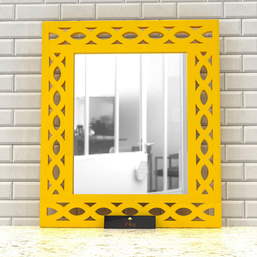 Modern Decorative Wooden Wall Mirror Bathroom Mirror - Bloomart