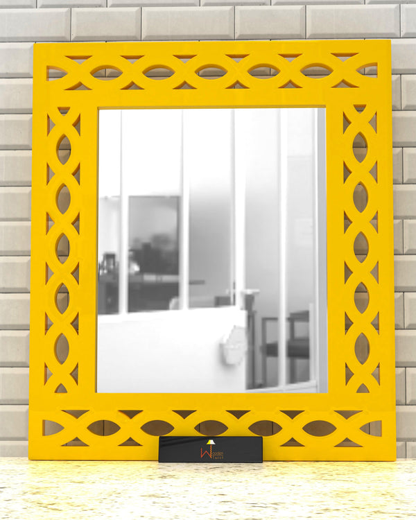 Modern Decorative Wooden Wall Mirror Bathroom Mirror - Bloomart
