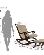 Rocking Chair with Foot Rest ( Walnut )