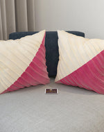 Fabrahome Abstract Square Velvet Fabric Cushion Cover Set of 2 ( Multicolor ) - Bloomart