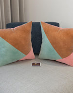 Fabrahome Abstract Square Velvet Cushion Cover Set of 2 ( Multicolor ) - Bloomart