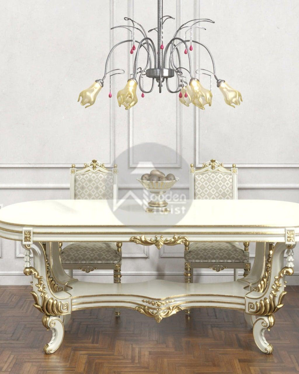 Royal Teak Wood 6 Seater Dining Table Set - WoodenTwist