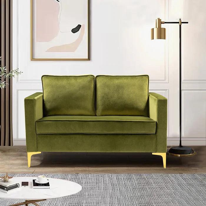 Bloomart Avión Solid Wood Loveseat 2-Seater Bench with Two Cushions - Bloomart