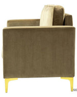 Bloomart Avión Solid Wood Loveseat 2-Seater Bench with Two Cushions