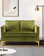 Bloomart Avión Solid Wood Loveseat 2-Seater Bench with Two Cushions - Bloomart