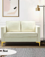 Bloomart Avión Solid Wood Loveseat 2-Seater Bench with Two Cushions - Bloomart
