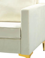 Bloomart Avión Solid Wood Loveseat 2-Seater Bench with Two Cushions