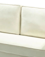 Bloomart Avión Solid Wood Loveseat 2-Seater Bench with Two Cushions