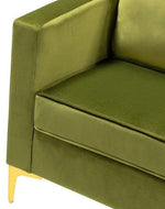 Bloomart Avión Solid Wood Loveseat 2-Seater Bench with Two Cushions
