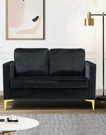 Bloomart Avión Solid Wood Loveseat 2-Seater Bench with Two Cushions - Bloomart