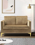 Bloomart Avión Solid Wood Loveseat 2-Seater Bench with Two Cushions - Bloomart