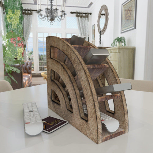 Wooden Handmade Multipurpose Storage Stand Remote Stand Holder - Bloomart