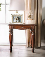 Wooden Hand Carved End Table for Home Décor (Set of 2)