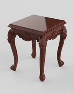 Bloomart Gracious Hand Carved Teak Wood End Table for Home Décor