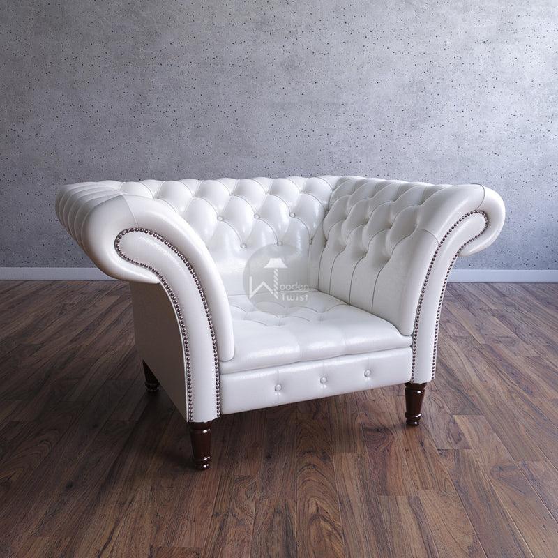 Single Seater Button Tufted Grand Sofa - Bloomart