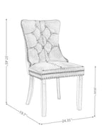 Modern Aymie Tufted Upholstered Chair (Set of 2)