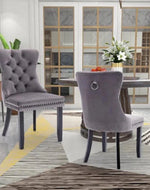 Modern Aymie Tufted Upholstered Chair (Set of 2) - WoodenTwist