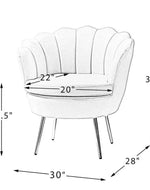 Bloomart Modern Wing Barrel Chair In Soft ( Velvet ) Fabric