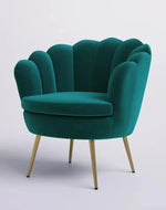 Bloomart Modern Wing Barrel Chair In Soft ( Velvet ) Fabric
