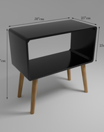 Bloomart Modern Bookcase Nightstand, End Table,Bed Side Table for Small Spaces Magazine Stand with Storage Wooden Bedside, Table, For Living Room/Bedroom