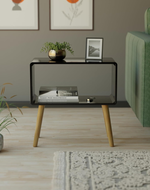 Bloomart Modern Bookcase Nightstand, End Table,Bed Side Table for Small Spaces Magazine Stand with Storage Wooden Bedside, Table, For Living Room/Bedroom