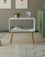 Bloomart Modern Bookcase Nightstand, End Table,Bed Side Table for Small Spaces Magazine Stand with Storage Wooden Bedside, Table, For Living Room/Bedroom