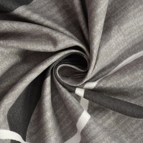 Premium Superfine Microfiber King Size Fitted Bedsheet with Two Cushion Covers (Grey Wave)
