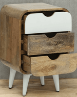 Bloomart Solivne Nightstand Bedside Table with 3 Spacious Storage Drawers for Bedroom & Living Room
