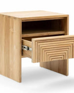 Bloomart Vogue Modern Bedside Table with 1 Spacious Storage Drawer & Open Shelf