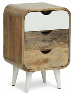 Bloomart Solivne Nightstand Bedside Table with 3 Spacious Storage Drawers for Bedroom & Living Room