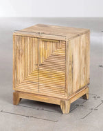 Bloomart Lurexia Functionality Modern Bedside Table with 1 Door & Storage (Natural Finish)