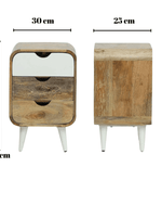 Bloomart Solivne Nightstand Bedside Table with 3 Spacious Storage Drawers for Bedroom & Living Room