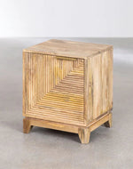 Bloomart Lurexia Functionality Modern Bedside Table with 1 Door & Storage (Natural Finish)