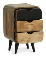 Bloomart Solivne Nightstand Bedside Table with 3 Spacious Storage Drawers for Bedroom & Living Room