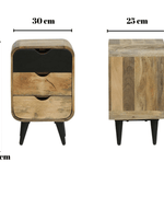 Bloomart Solivne Nightstand Bedside Table with 3 Spacious Storage Drawers for Bedroom & Living Room