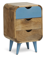 Bloomart Solivne Nightstand Bedside Table with 3 Spacious Storage Drawers for Bedroom & Living Room