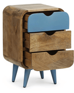 Bloomart Solivne Nightstand Bedside Table with 3 Spacious Storage Drawers for Bedroom & Living Room