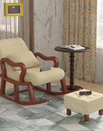 Recliner Wooden Rocking Chair with Footrest - Bloomart