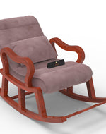 Recliner Wooden Rocking Chair with Footrest