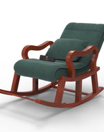 Recliner Wooden Rocking Chair with Footrest