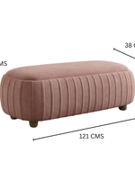 Bloomart  Modern Blush Upholstered Boucle Fabric Bench for Living Room & Bedroom