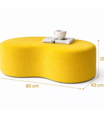 Bloomart Stylish Soft Boucle Upholstery Entryway Shoe Changing Stool Bench Ottoman